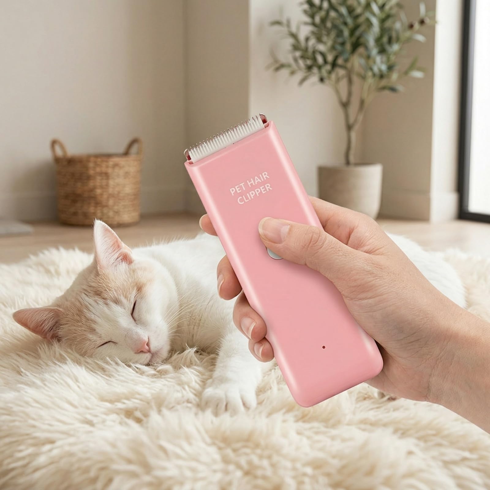 Práctico recortador de pelo de mascotas recomendado por el veterinario, súper silencioso, de larga duración (resistente al agua, recargable por USB, afeitadoras de aseo para perros y gatos con