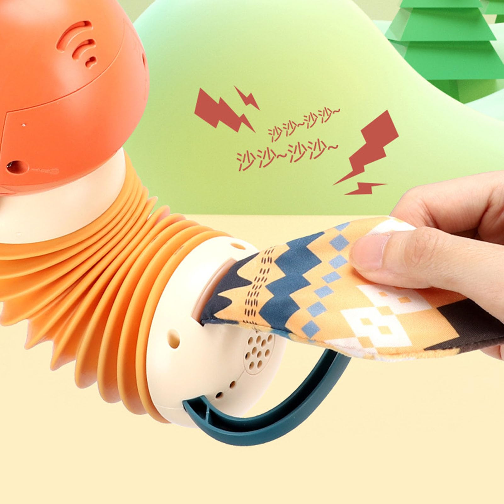 Kinder Akkordeon Musikspielzeug Frühe Lernförderung Training der Handmuskulatur Fuchsform Akkordeon Musikinstrument, Geeignet für Kinder Unter 6 Jahren