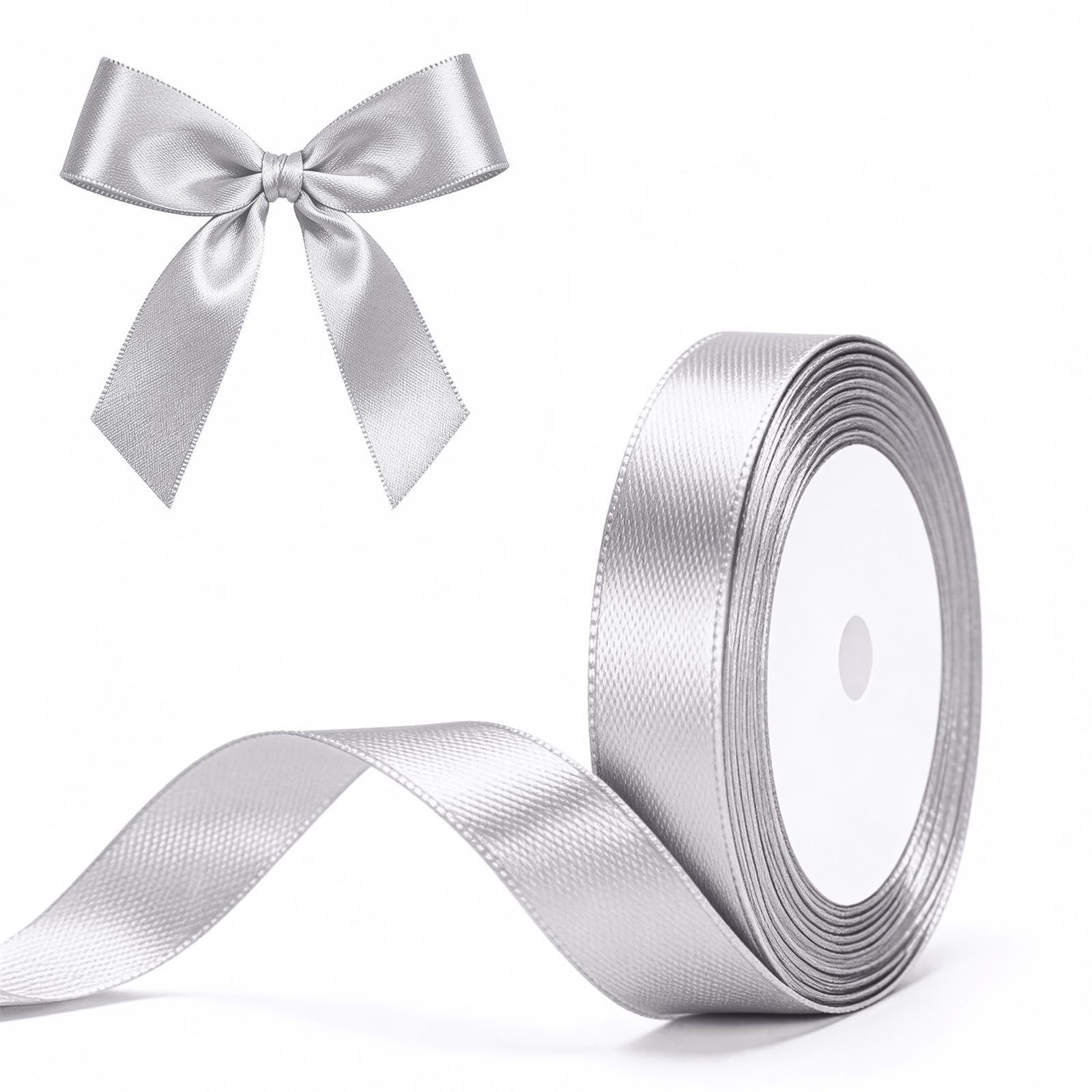 G2PLUS Baby Pink Satin Ribbons 10mm: Thick Fabric Gift Wrap Ribbons for Crafting, Party Decoration, 22m — view 35