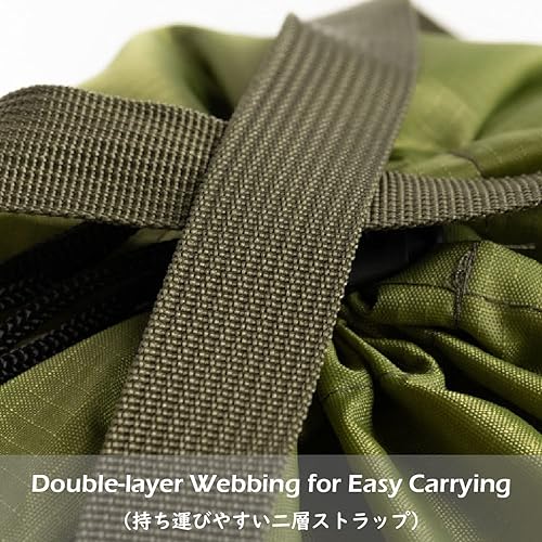 Miniatura 21 de TRIWONDER Saco de compresión de nailon para artículos de compresión, saco de dormir, bolsa de dormir con solapa para el polvo para mochileros, 02