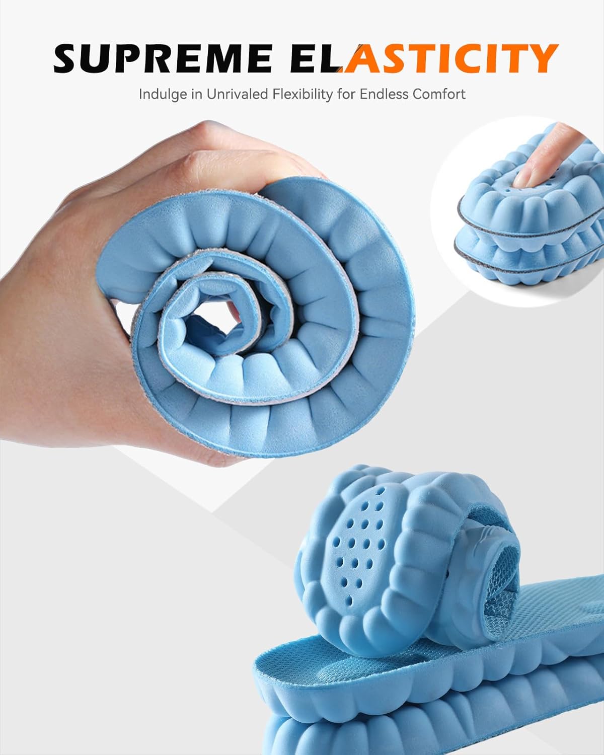 Plantar Fasciitis Feet Insoles,Cloud Insole for Men & Women, Support Orthotics, Energizing Comfort Shoe Insert, Breathable & Sweat-Absorbent, Arch Support Insole(M [US M: 8-8.5/W: 9-10]) - Image 6