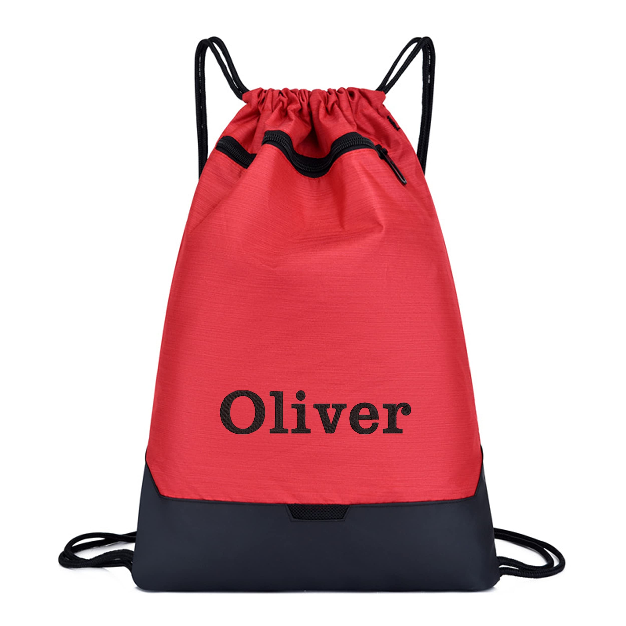 Varsany Red Personalised Children’s Kids Boy Girl PE Bag, Gymsack Bag, Sports Bag, Gym Kit Bag, Drawstring Bag, Cinch Gym Bag, Perfect for Back to School, Football, Swimming