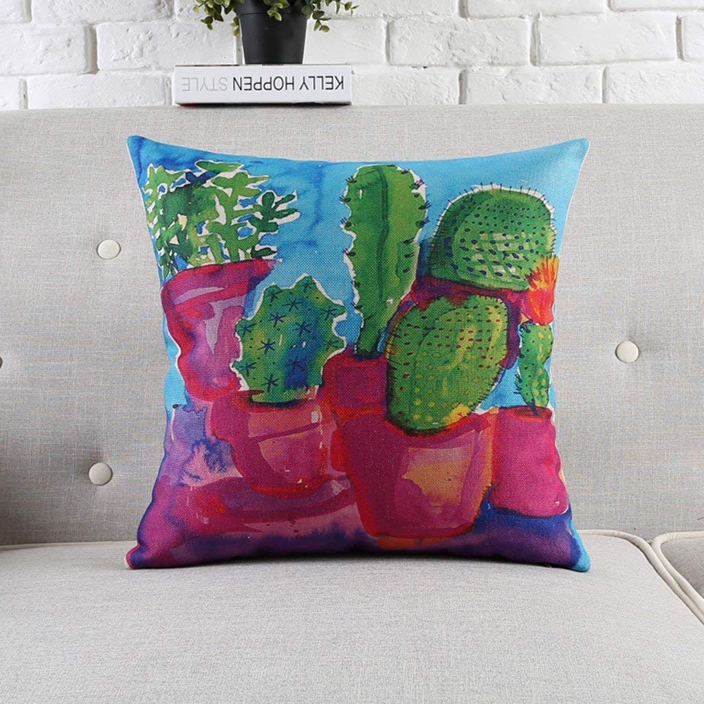 Coussin de maintien en coton et lin respirant motif cactus Snug