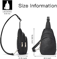 Vista 69 de Telena Riñonera pequeña para mujer, de cuero, cangureras, bolsa de pecho para mujer