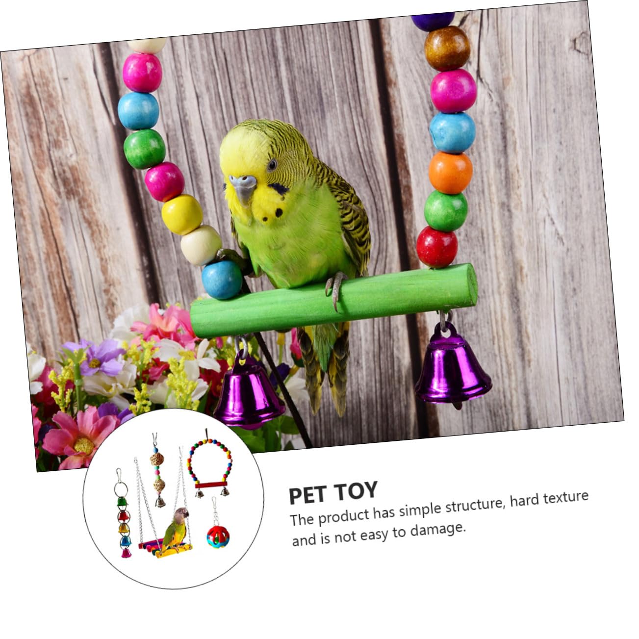 VILLCASE 5 Pièces Jouets à Mâcher pour Perroquets Oiseaux Accessoire pour Animaux De Compagnie Jouet pour Oiseaux