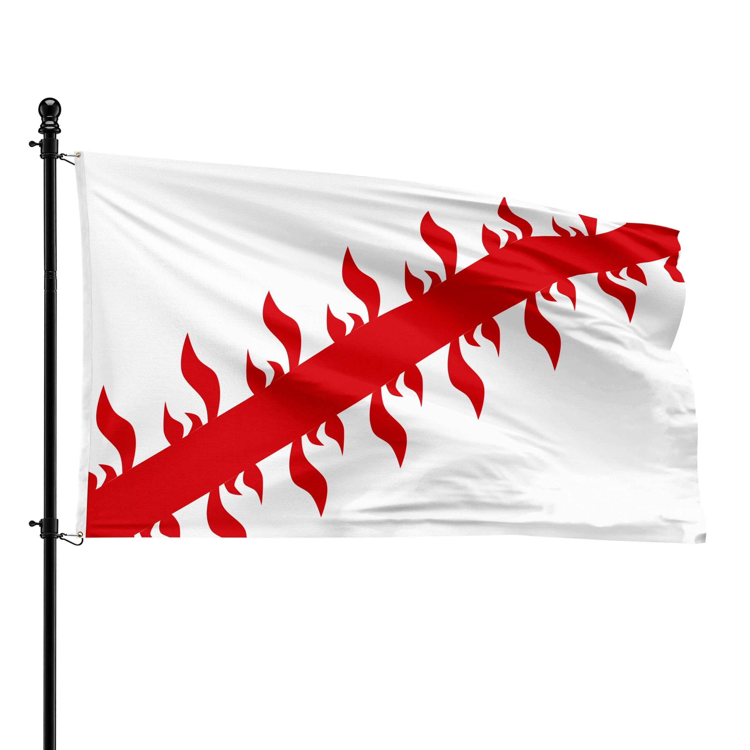 Drapeau de Mouscron 90 x 150 cm idéal pour pavoiser votre balcon lors des fêtes