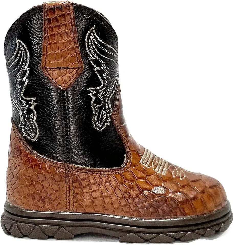 Bota Texana Country para Bebê em Couro Legítimo Linha New Baby Anaconda Kapel