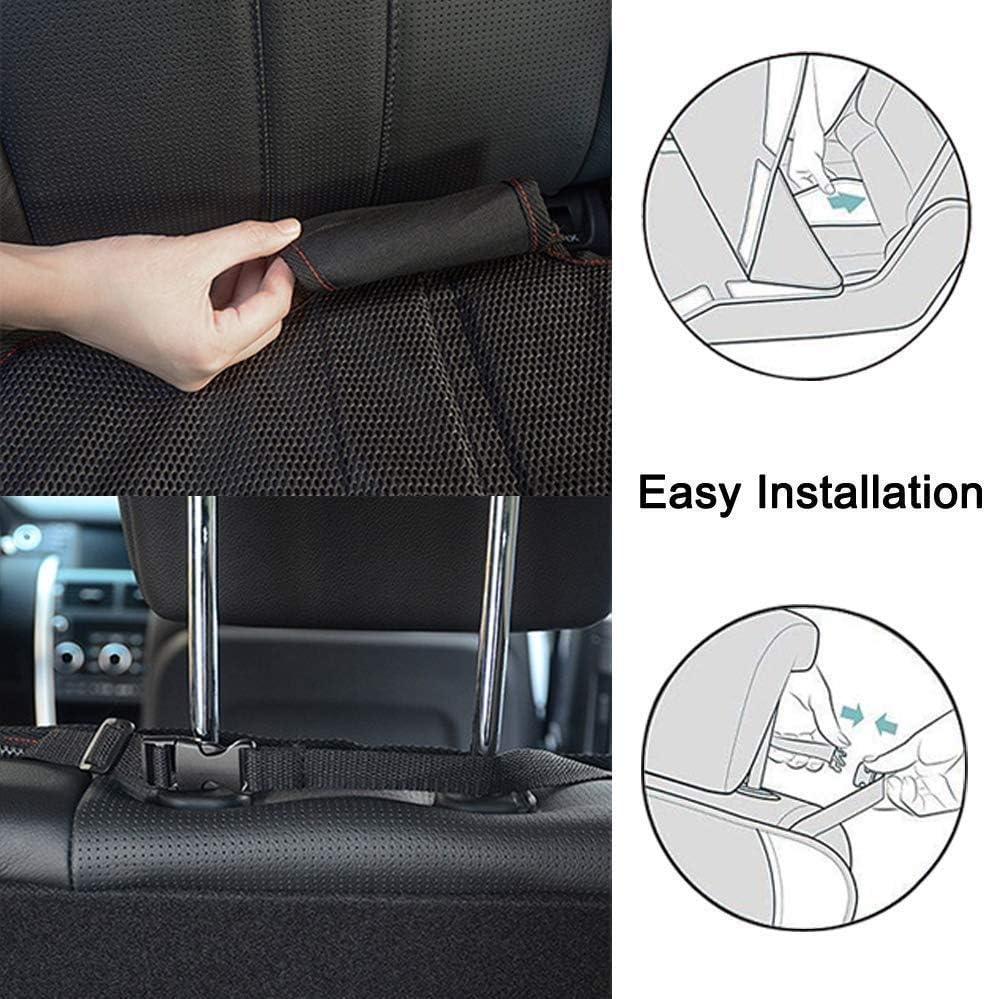 Car Seat Protector for Kids 2 Pack with Non-Slip Function and Seat Side Wings Made of Anti-Stain and Water Proof Durable Oxford and PVC Material Suitable for Most Vehicles