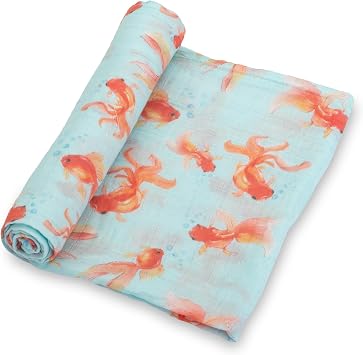 LollyBanks Muslin Swaddle Blanket, 47 x 47 in, Newborn Receiving Blanket
