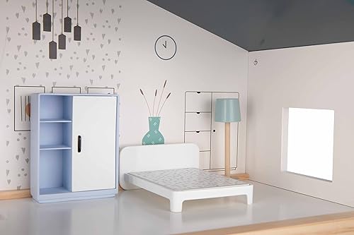 Miniatura 2 de TOOKYLAND Casa de muñecas de madera para niños, casa de muñecas con muebles de lujo simulados, juego de casa de muñecas preescolar para niñas y