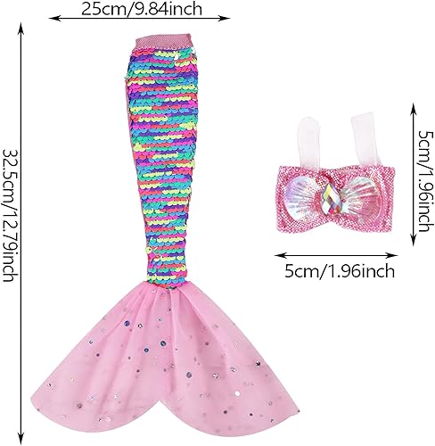 Miniatura 3 de Unicorn Element 5 piezas de ropa y accesorios de cola de sirena de 11.5 pulgadas (los muñecos no están incluidos)  Vestido de verano con cola de
