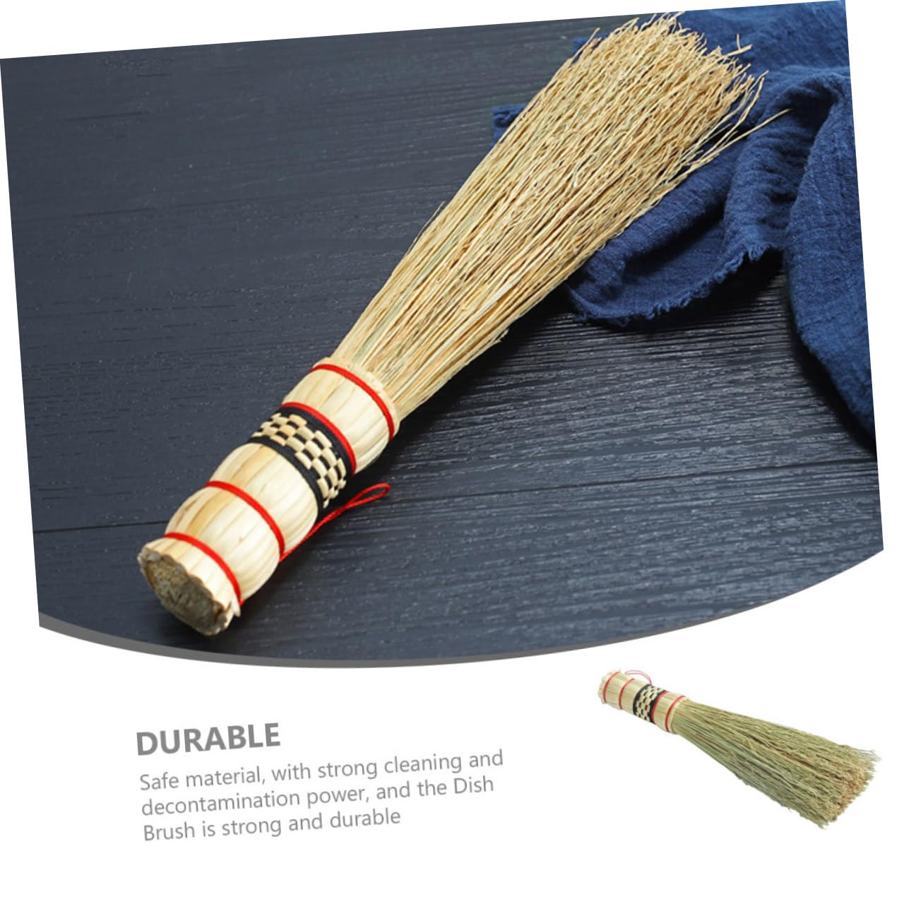 Healeved 3piezas Cepillo De Limpieza para Ollas y Sartenes Escobilla Multiusos Natural De Caña para Cocinas y Utensilios De Cocina Longitud