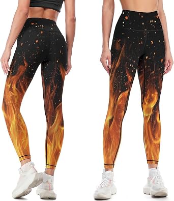 High Waisted Yoga Pants for Women Tummy Control 4 Way Stretch Running Workout Leggings Athletic Yoga Pants