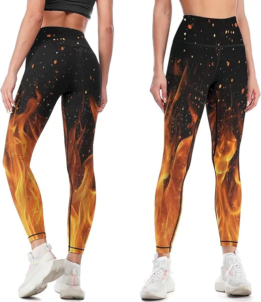 High Waisted Yoga Pants for Women Tummy Control 4 Way Stretch Running Workout Leggings Athletic Yoga Pants