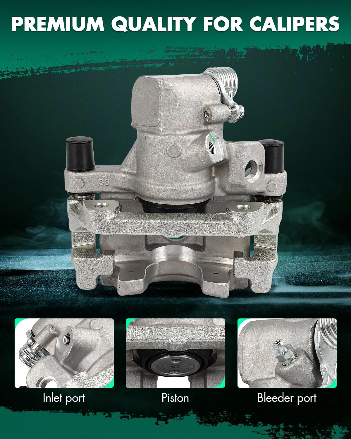 SCITOO 19B6284B 19B6285B Rear Left & Right Disc Brake Calipers Assembly w/Bracket For Ford For EcoSport 2018-2020,For Ford For Focus 2012-2018