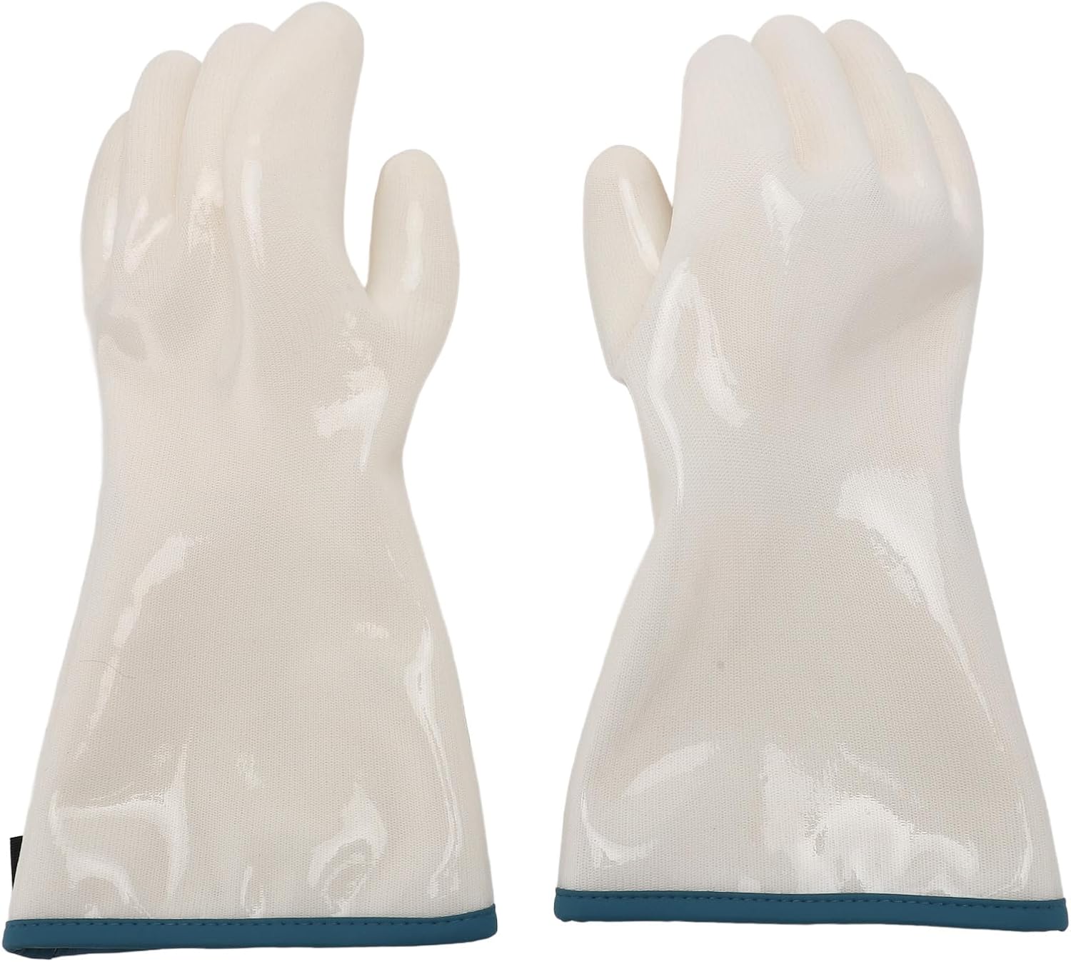 Long Silicone Oven Gloves, Multipurpose Anti Stick Heat Grilling Gloves for Baking Cooking Kitchen (L (Palm Width 10.5cm / 4.1in)