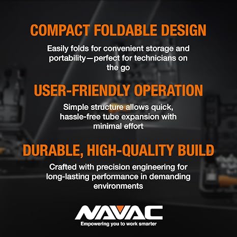 NAVAC NTE7 Manual Tubing Expander | Foldable Swaging Tool | Copper Tubing 3/8, 1/2, 5/8, 3/4, 7/8 OD |