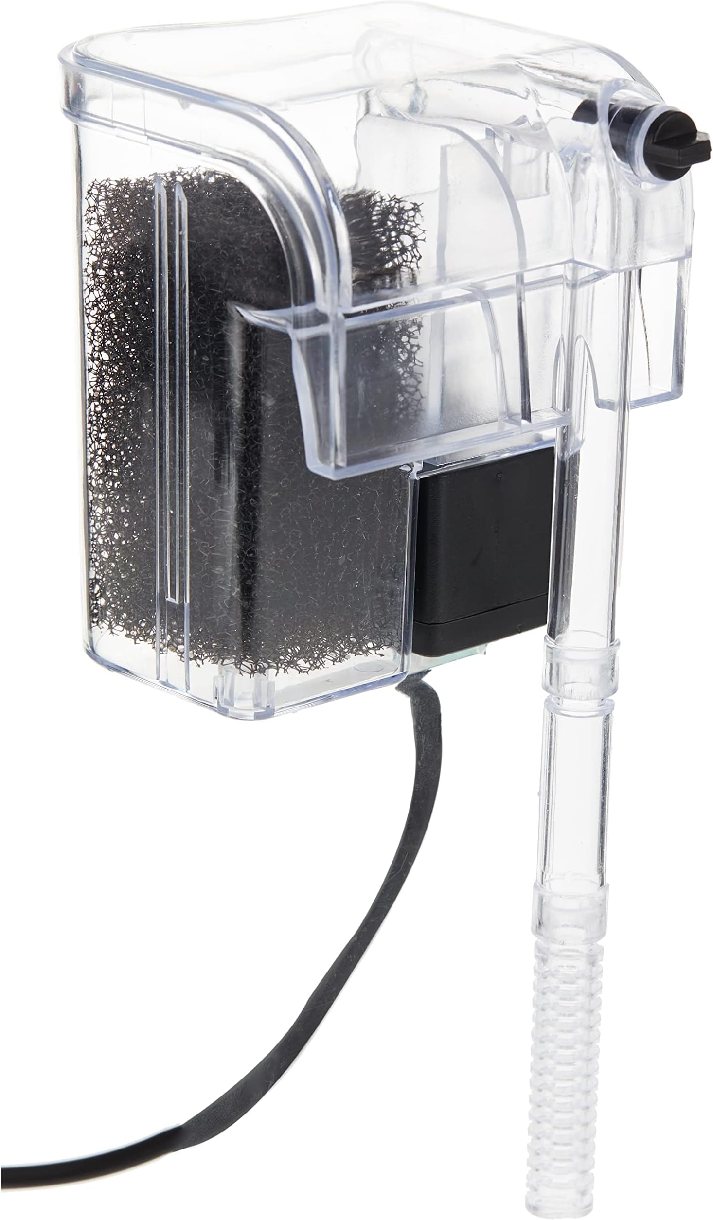 Mumoo Bear Fish Tank Water Filter, Plastic Transparent Waterfall Hang On Filter External Oxygen Pump Water Filter for Aquarium Fish Tank Water Filter