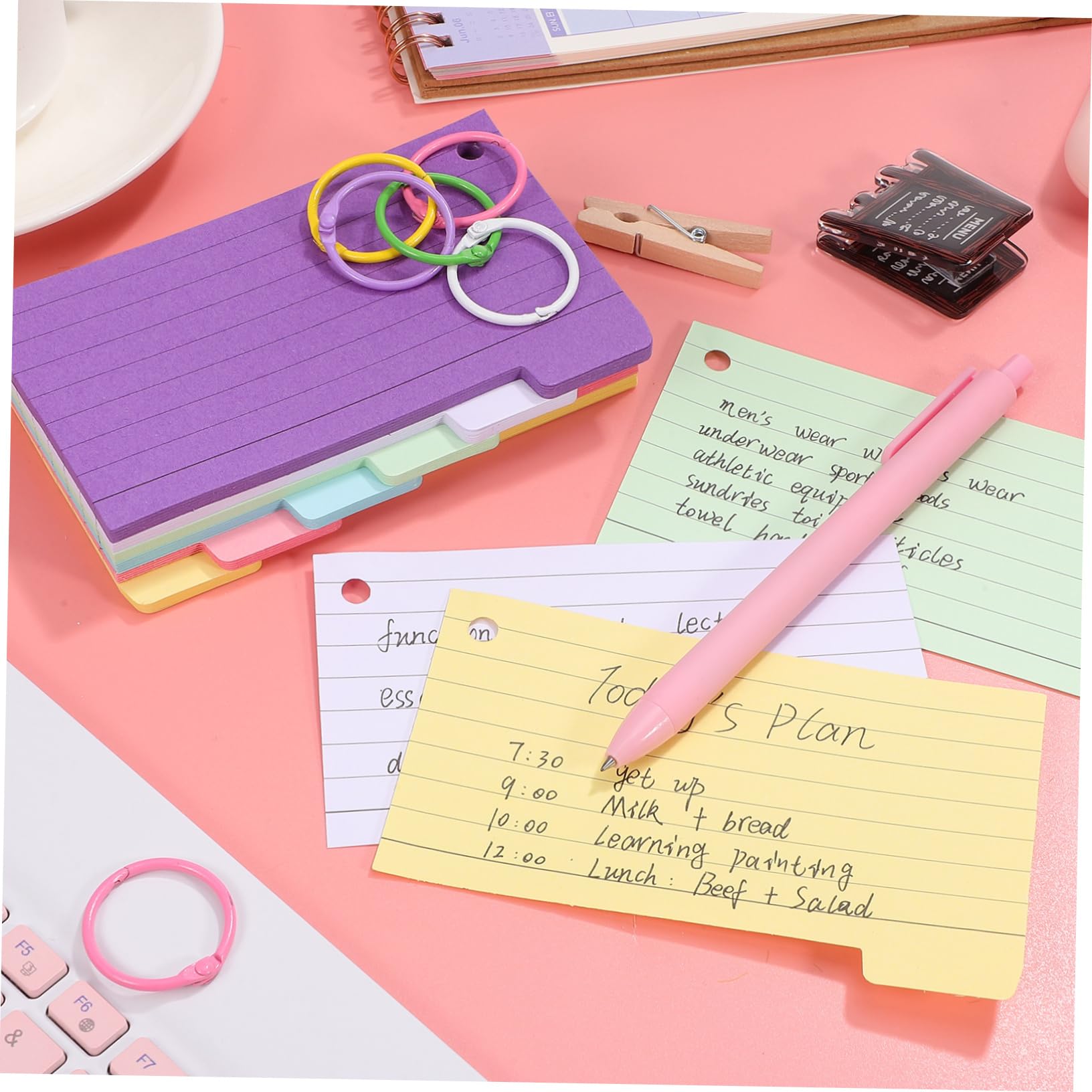 600 Blatt Spule Notizblock Karteikarten Linierte Notizkarten Lernkarten Wortnotizkarten Wortschatz Karte Spielnotizkarten Kleine Notizkarten Speicherkarten Linierte Blöcke Papier SHINEOFI