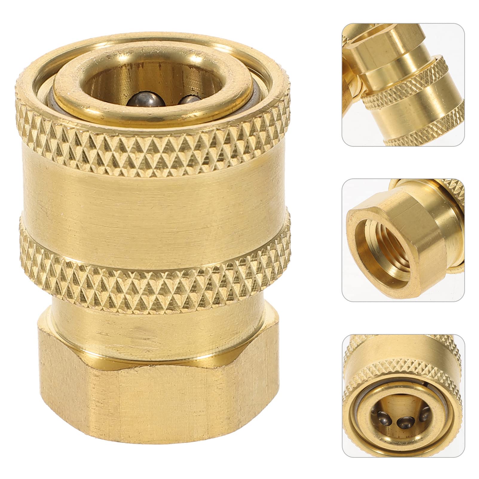 Arandela a presión 4 Uds Adaptador de Manguera Manguera de jardín conexión rápida Conector de Manguera de 1/4 Pulgadas Lavadora de Alta presión