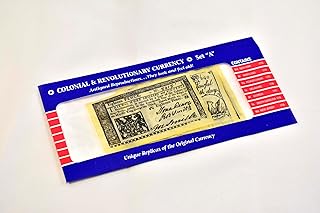 Our Amendments - Colonial and Revolutionary Currency Set A, Authentic Parchment Replica Bank Notes in Envelope- 7 replica bills from 1700's included