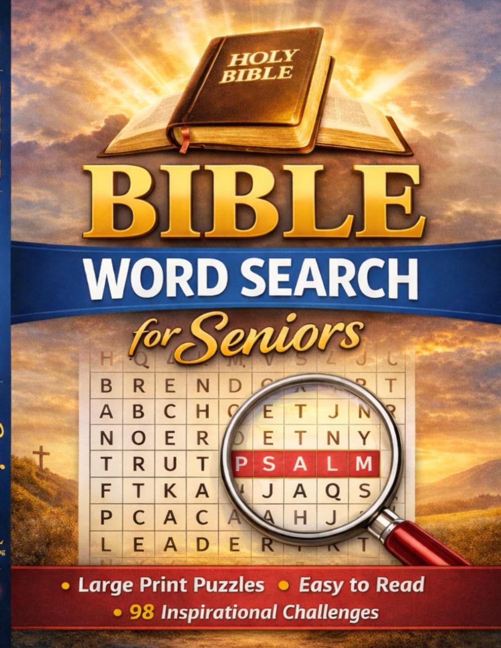 Bible Word Search for Seniors: 98 Easy Large Print Puzzles with Solutions