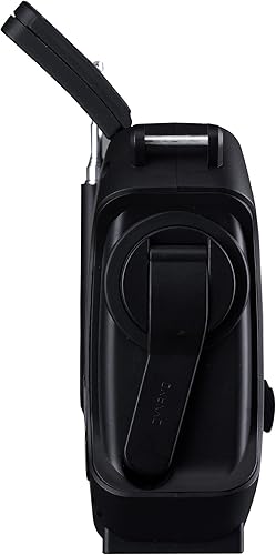 Kaito KA500IP-BLK Voyager Solar/Dynamo AM/FM/SW NOAA Radio meteorológica con alerta y cargador de teléfono celular, color negro