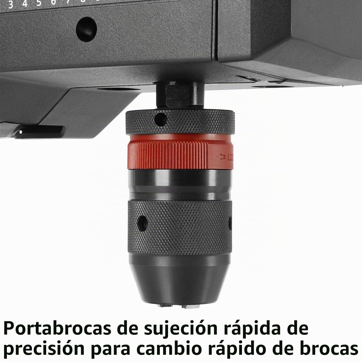 STAHLWERK taladradora de columna con láser de líneas cruzadas - 800 W taladradora de columna, velocidad 200-2.500 rpm, portabrocas rápido de 1,5-13 mm