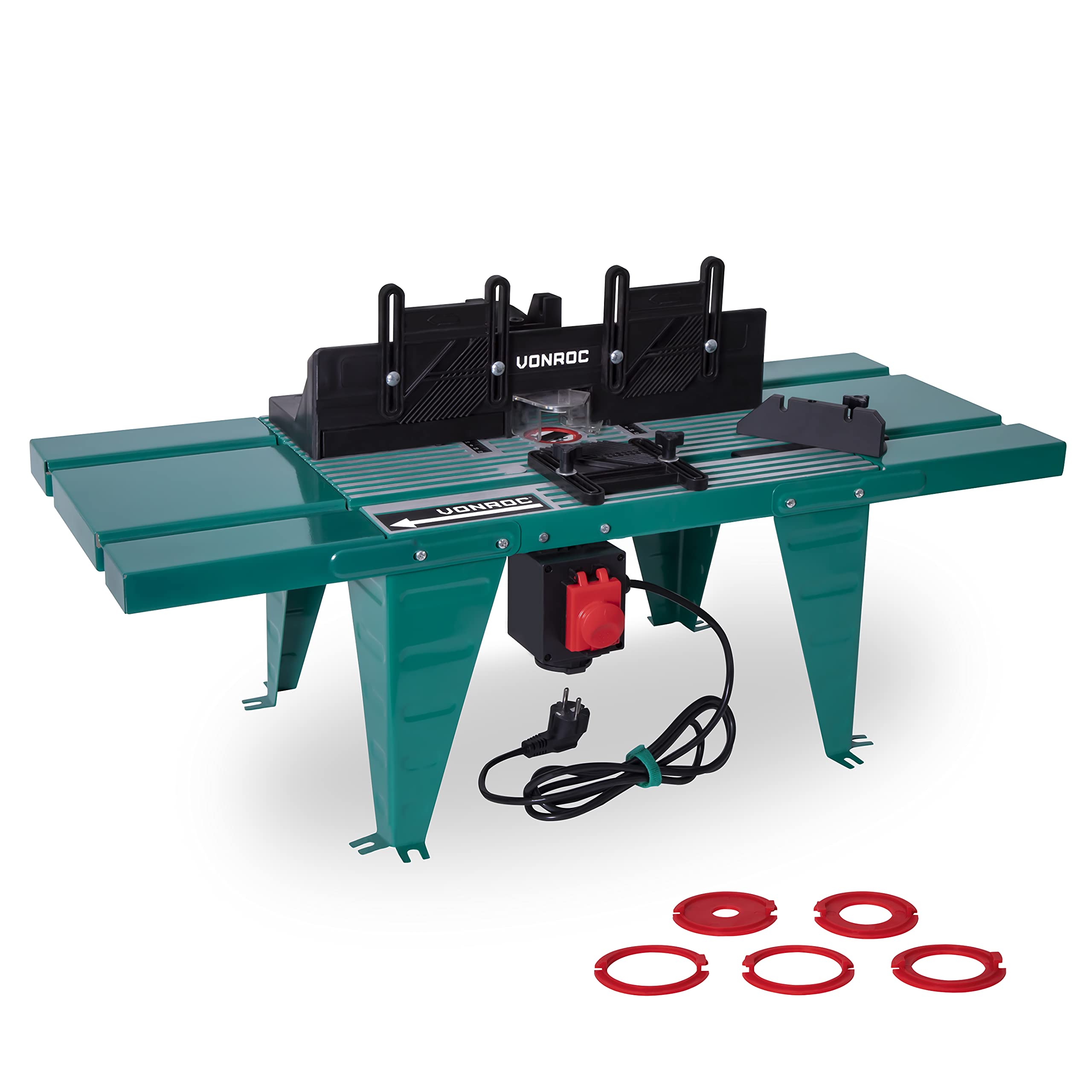 VONROC Table de Fraisage pour Défonceuse Jusqu’à 1800W Plateau Métal 870×335 mm