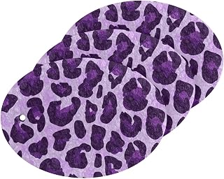 MAOBLYR Quick Absorption Household Cleaning Sponge,Double-Sided Reusable3.54x2.56In,Kitchen Tableware Multi-Purpose Cleaning 3 Sets-Fashion Purple Leopard Animal Print