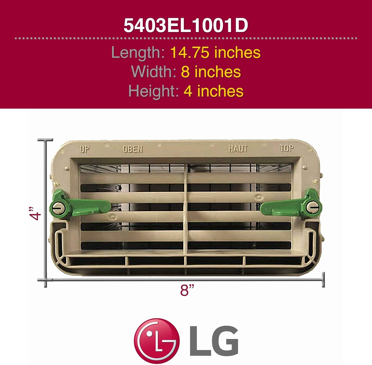 LG 5403EL1001D Genuine OEM Condenser Assembly for LG Dryers