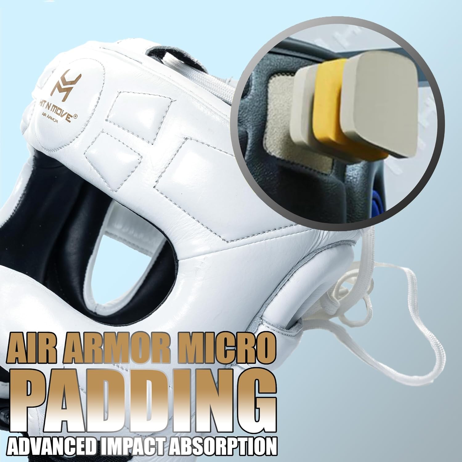 HIT N MOVE® Air Armor Face Saver Boxing Headgear for Men and Women, Lightweight Protective Gear for MMA, Kickboxing, Martial Arts, Training & Sparring and Combat