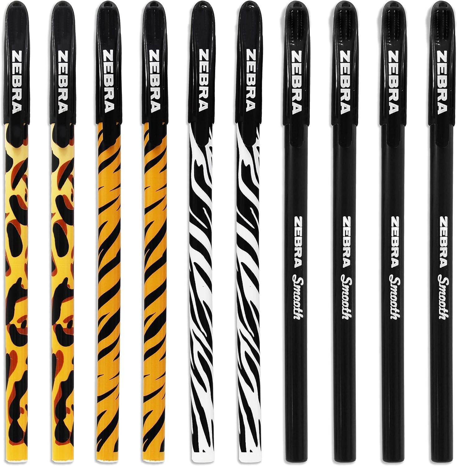 Zebra Doodler'z Stick Ballpoint Pen - 1.0mm - Novelty Animal Print & Black Barrels (40) - Image 4