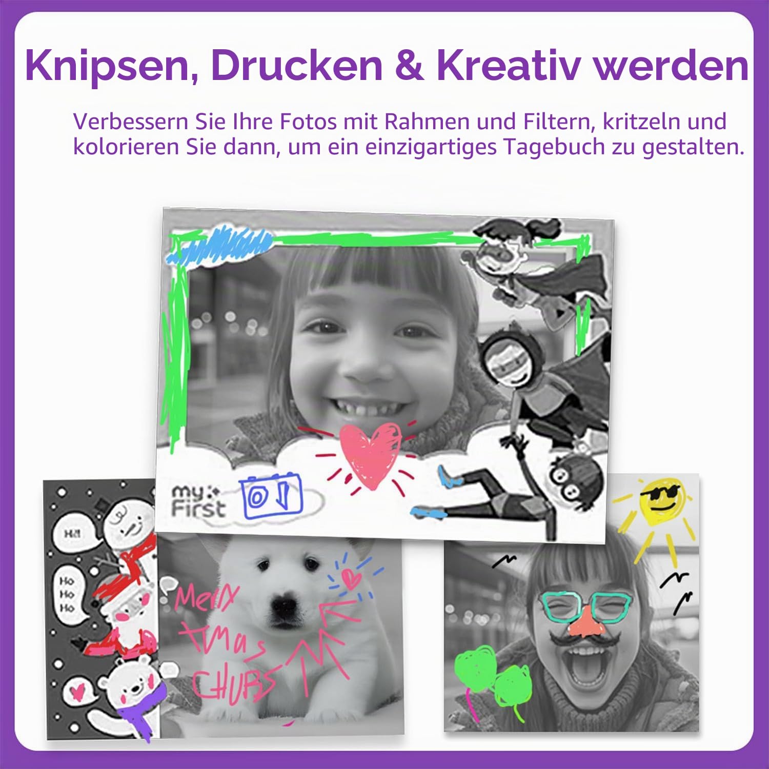 Neue myFirst Kamera Insta 20 - Sofortdruck-Digitalkamera für Kinder mit 16 MP Fotos 1080P – Bild 5
