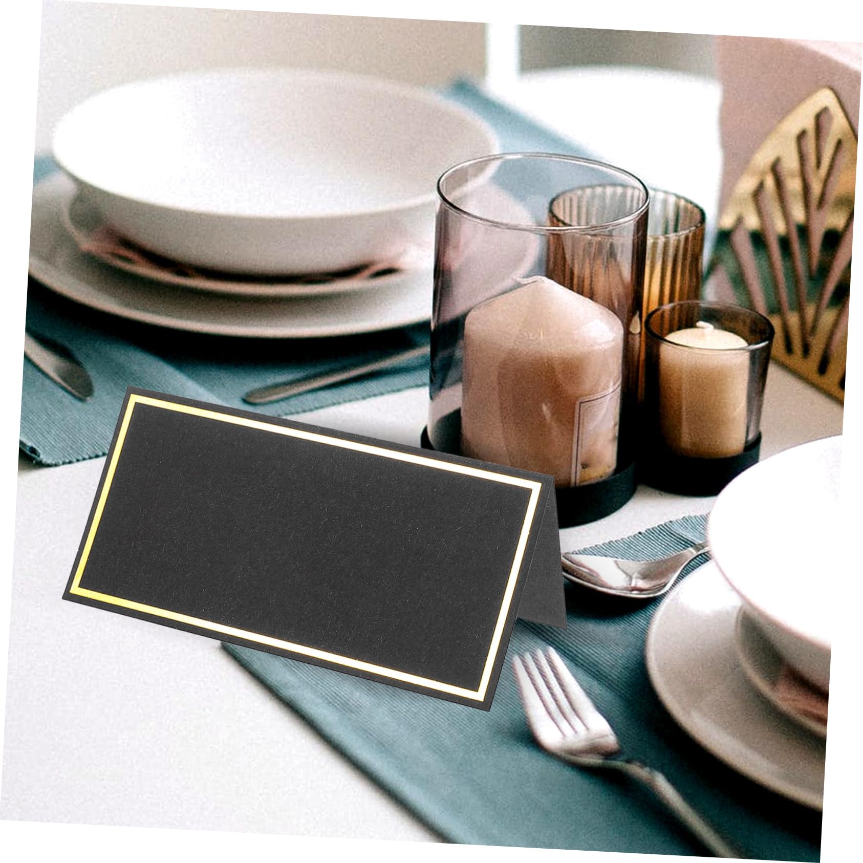 Tofficu 150stücke Hochwertige Tischkarten Für Hochzeit Veranstaltungen Blanko Platzkarten Mit Goldprägung Für Sitzordnung Tischdekoration Praktisch Elegant Pack