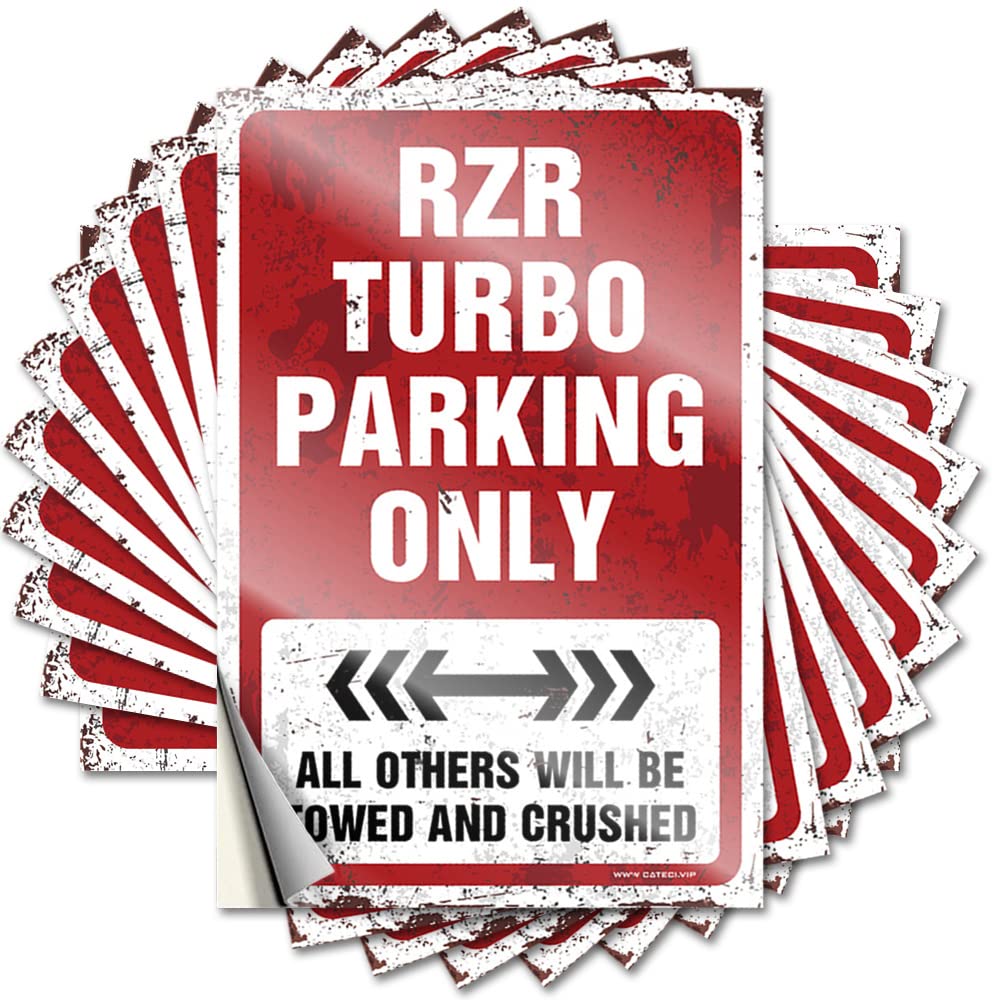Sticker Plain Vinyl Sticker | RZR Turbo Parking Only Vintage for Surf Use(8X12CM)