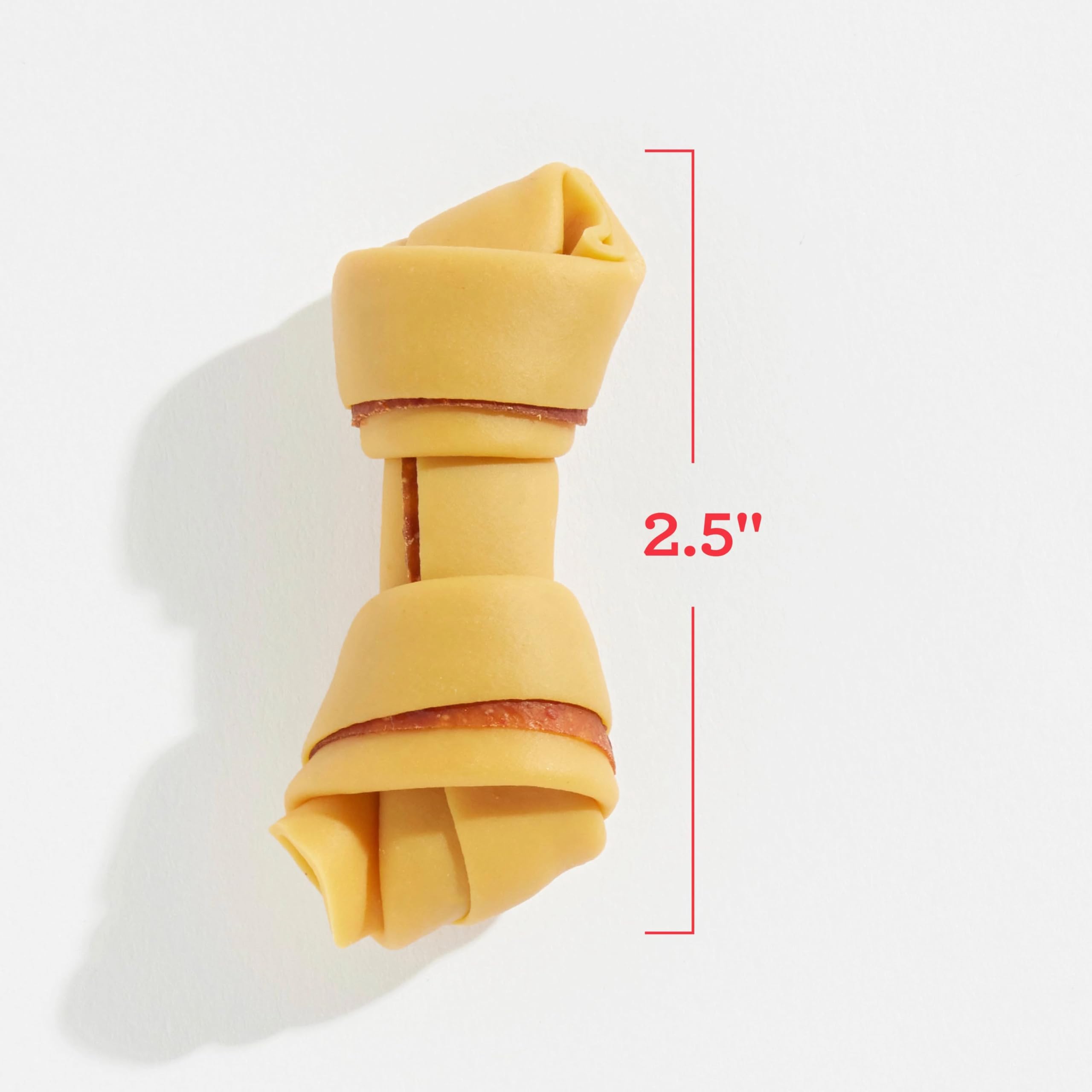 DreamBone DBBAC-02874 Mini-Kauspielzeug mit echtem Speck- und Käsegeschmack, 24 Stück, Rohhaut frei Kauen für Hunde