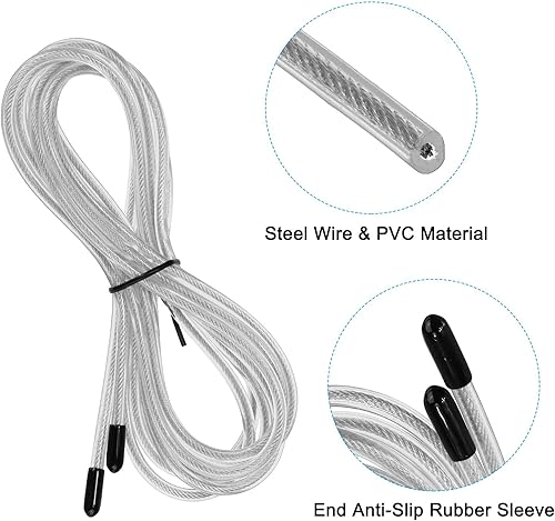 Miniatura 4 de PATIKIL Cable de repuesto de cuerda de salto de velocidad, reemplazo profesional de cuerda de saltar para cuerdas de salto de alta velocidad