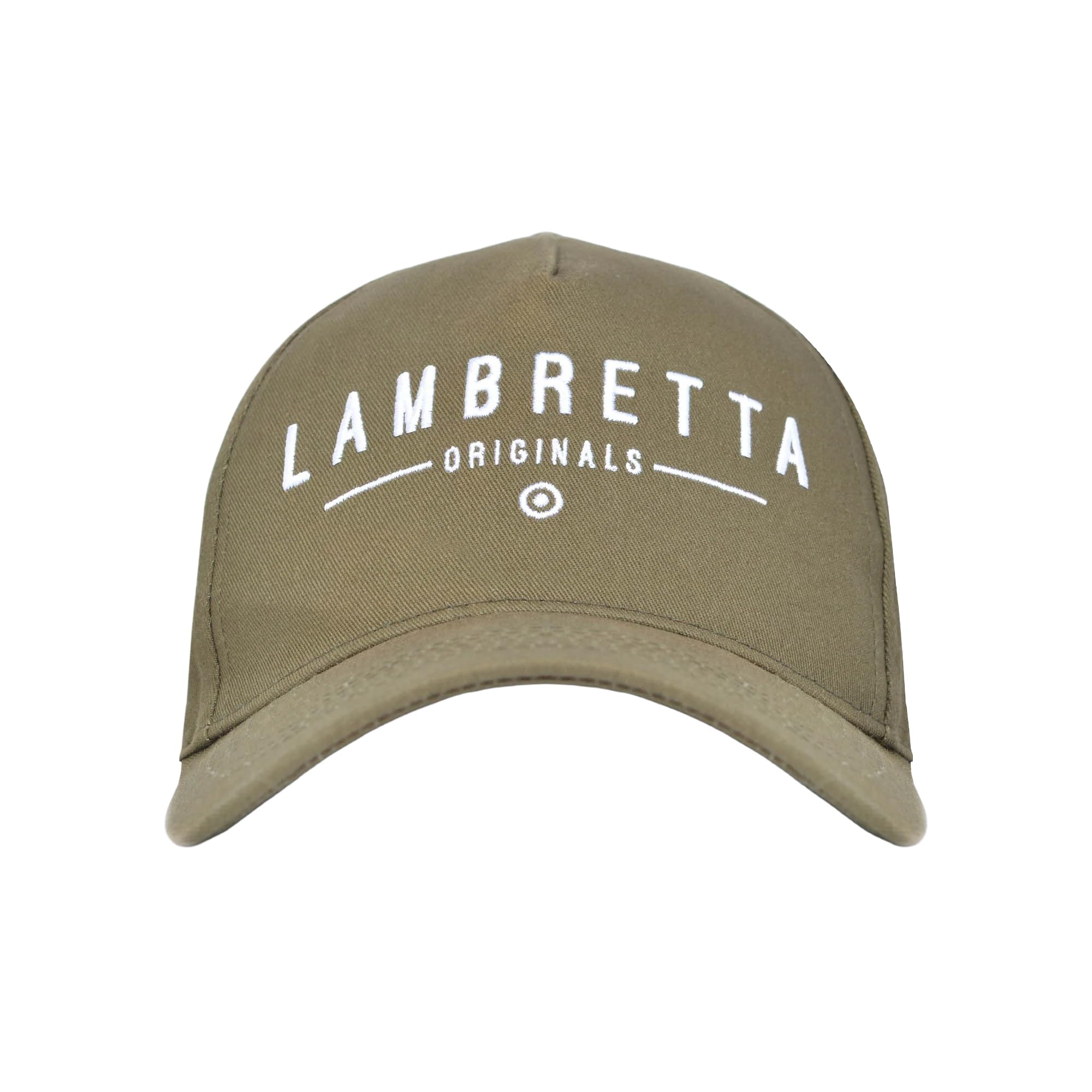 Lambretta Mens Originals Adjustable Curved Visor Baseball Caps - Khaki