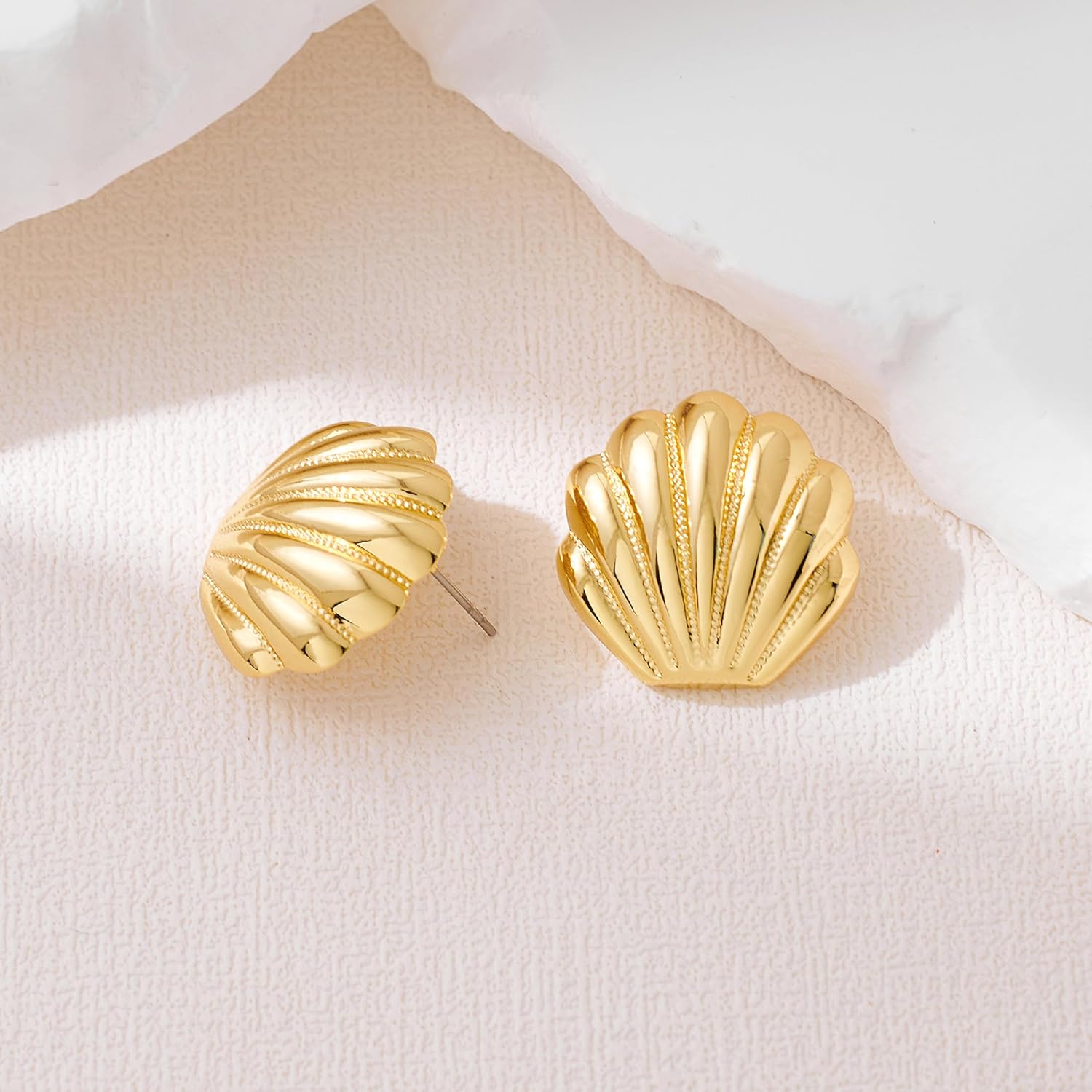 Seashell Studs Earrings for Women Dainty Beach Earrings Summer Fashion Jewelry - Image 6