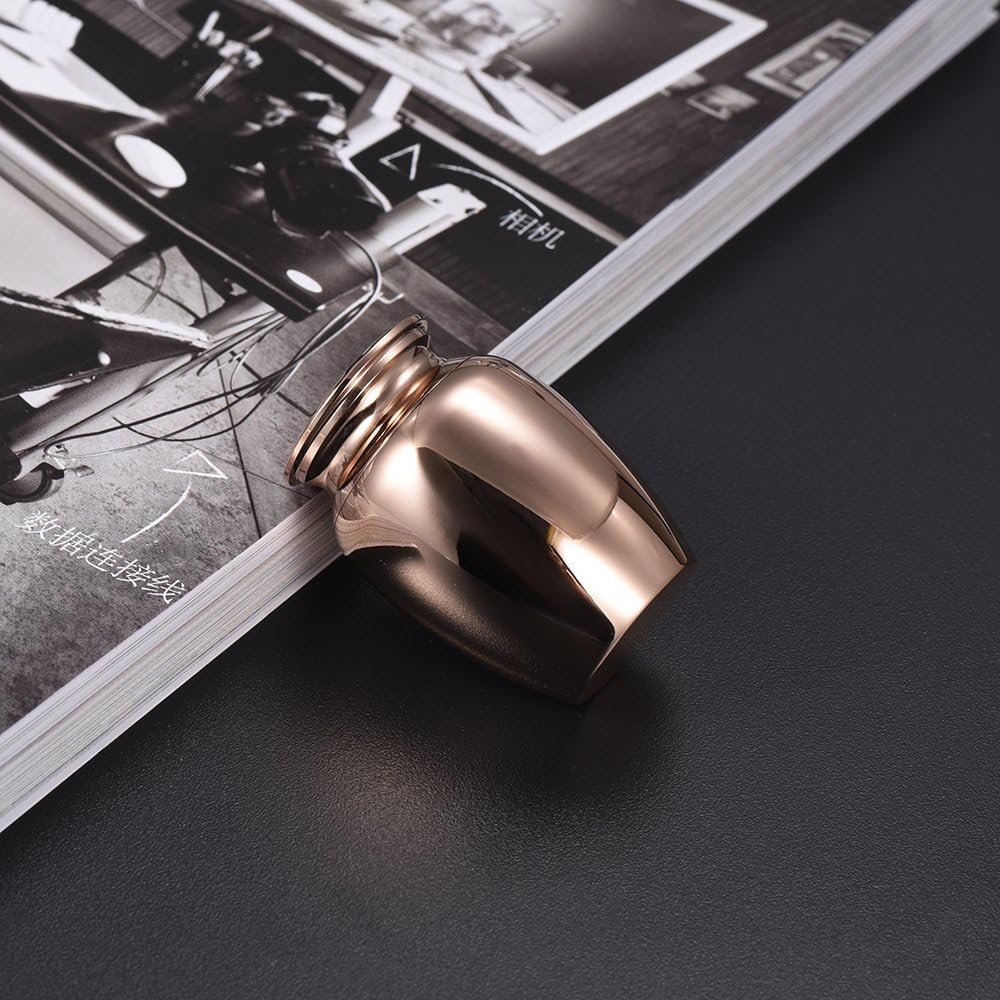 1.611.1 Inch Ash Jewelry Waterproof Cremation Urn Funeral Pet/Dog Urn Stainless Steel Urn Ash Holder Locket Unisex Rose Gold