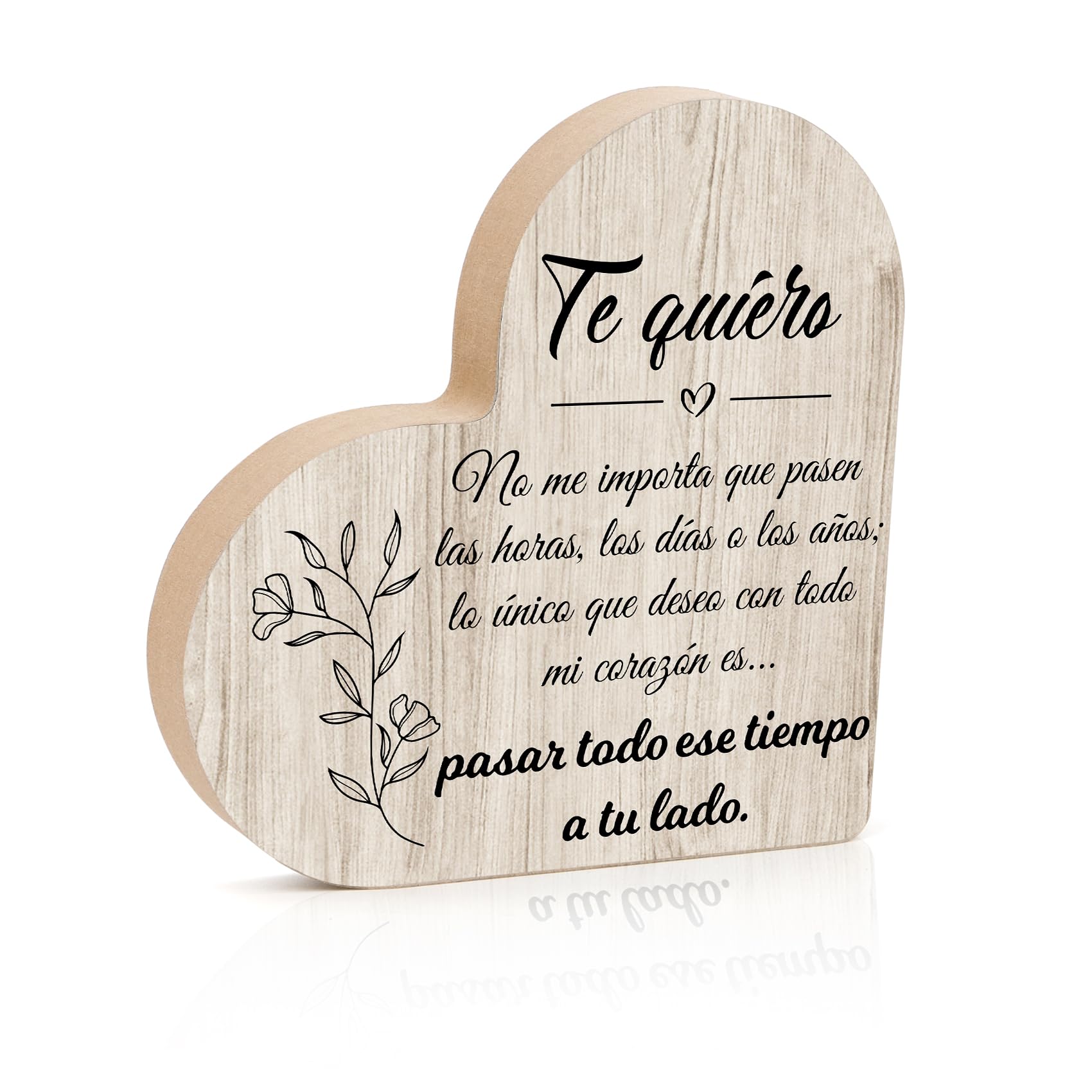 Regalos San Valentin Regalos Mujer, Placa Corazón de Madera 2 cm Grosor, Regalo Navidad Pareja Regalos para Parejas Regalo para Novio Regalo para Novia Ideas Regalo Parejas Regalo Aniversario Pareja