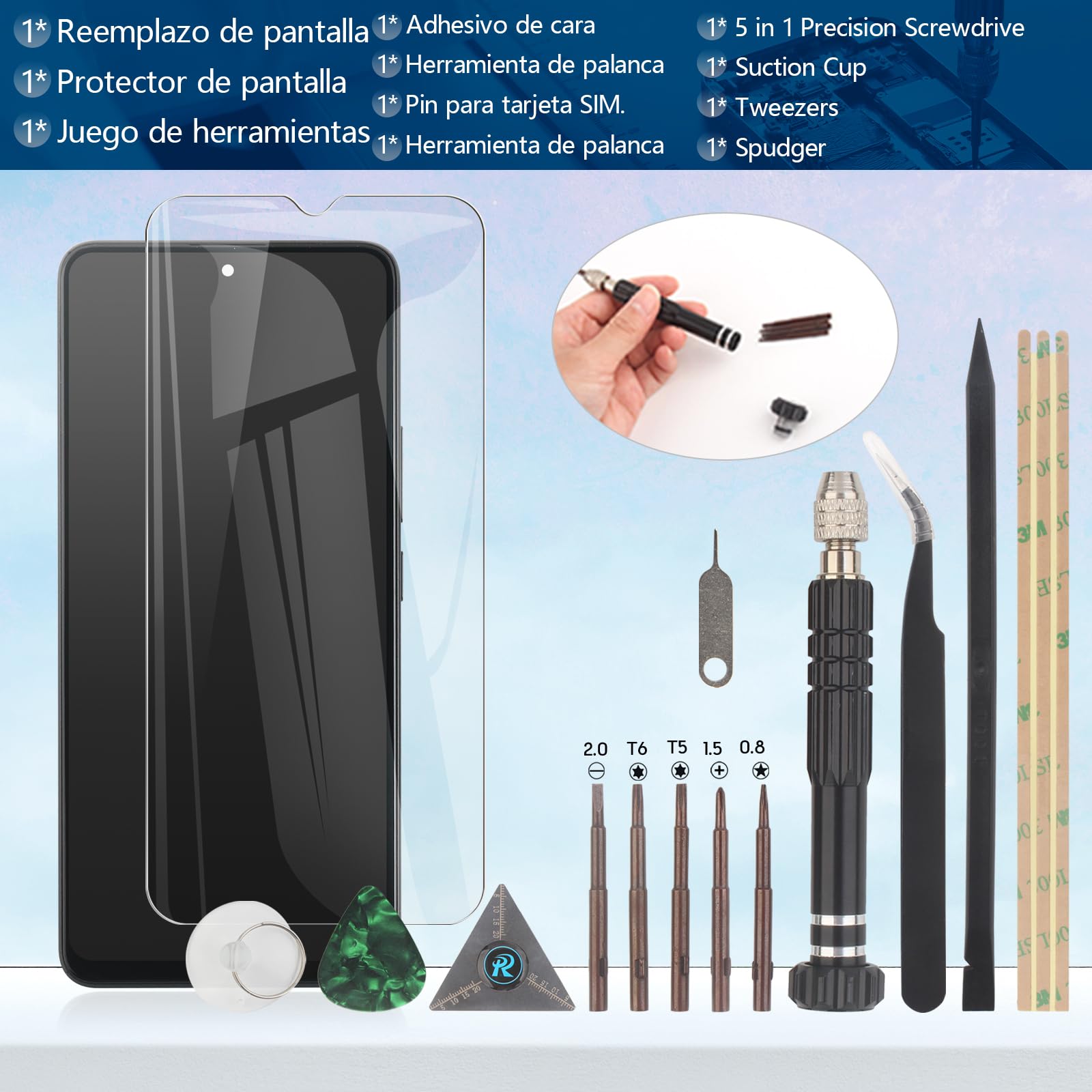 RongZy Pantalla para Xiaomi Redmi Note 13 Pro 5G LCD 2312DRA50 Táctil LCD de Repuesto Ensamblaje Digitalizador Reemplazo para Redmi Note 13 Pro 5G con Herramientas de Reparación (Negro con Marco)