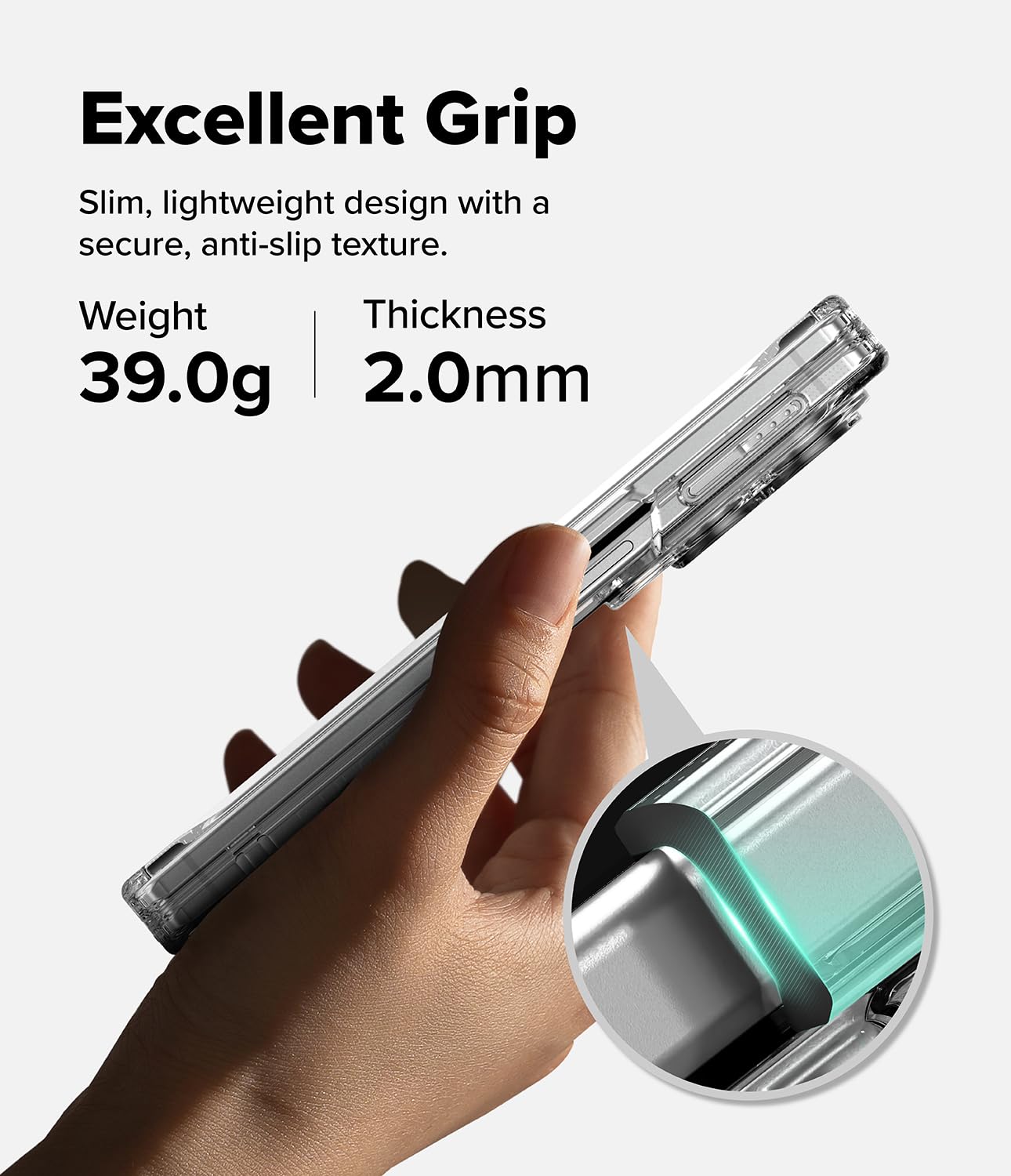 Ringke Fusion Flap Magnetic per Cover Samsung Galaxy Z Fold 8 - Clear | Compatibile con accessori magnetici, sottile, leggero, resistente ai graffi