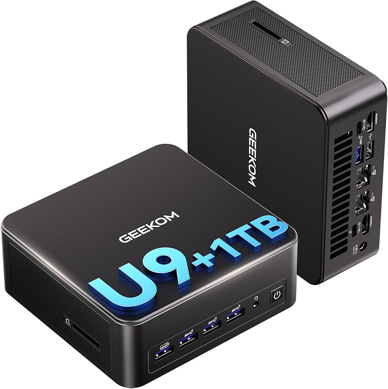 IT13 MAX AI Mini PC, Intel Ultra 9 185H (65W), DDR5 16GB 1TB SSD | i9 13900HK Replacement, Idea Coding/Tasks Video Editing, Arc GPU, Dual 2.5GbE LAN, WiFi 7, 8K Quad Display