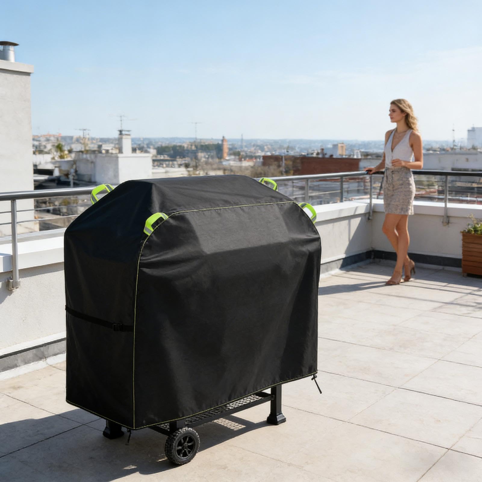 Fundas para Barbacoa Protección Impermeable y Portátil | Cubierta Antidesgarros para Barbacoa para Patio, Garaje, Cocina, Balcón, Jardín, Camping, Hogar