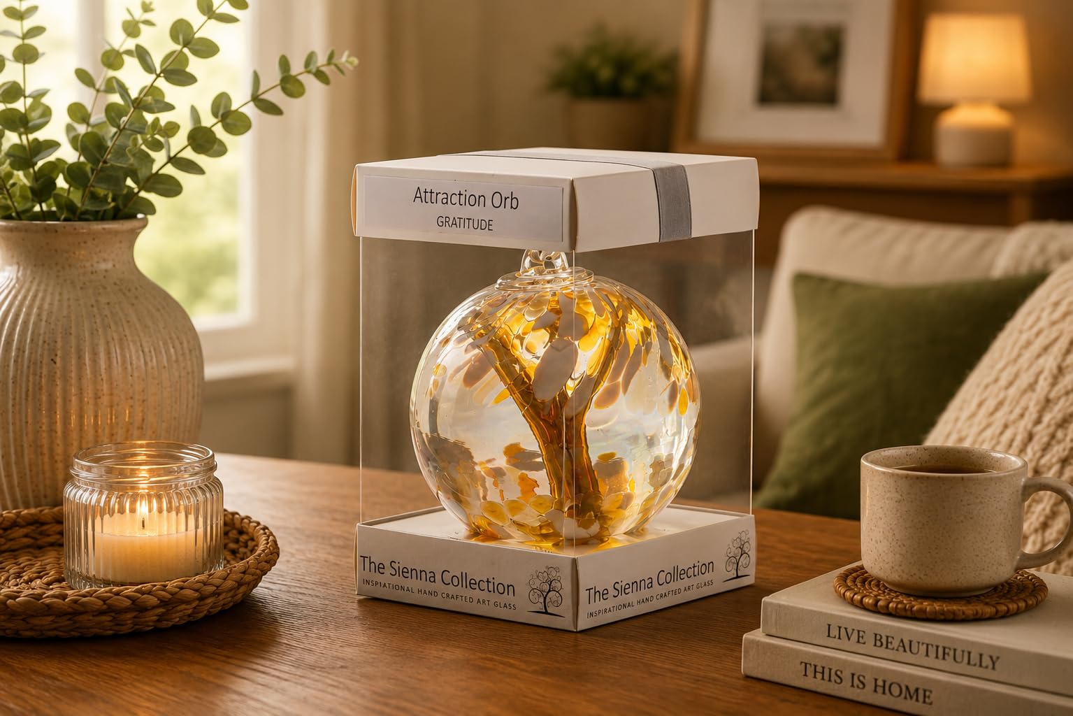 Aspire Art Glass Attraction Orb - Gratitude