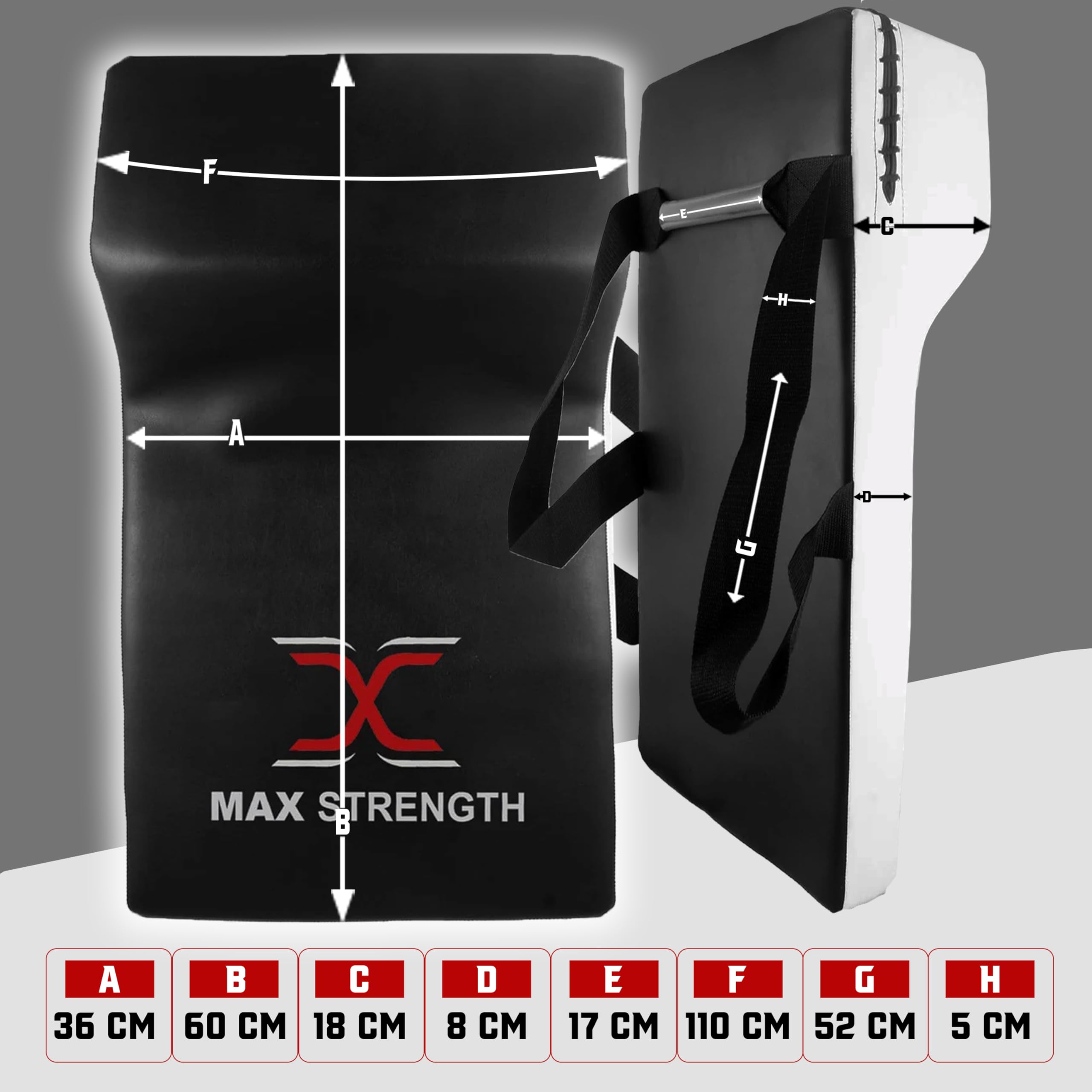 Max Strength - Escudo de rugby resistente de grado profesional para aparejos de golpeo, almohadilla de espuma de alta densidad para aparejos de aparejos de rucking (negro/blanco, individual)