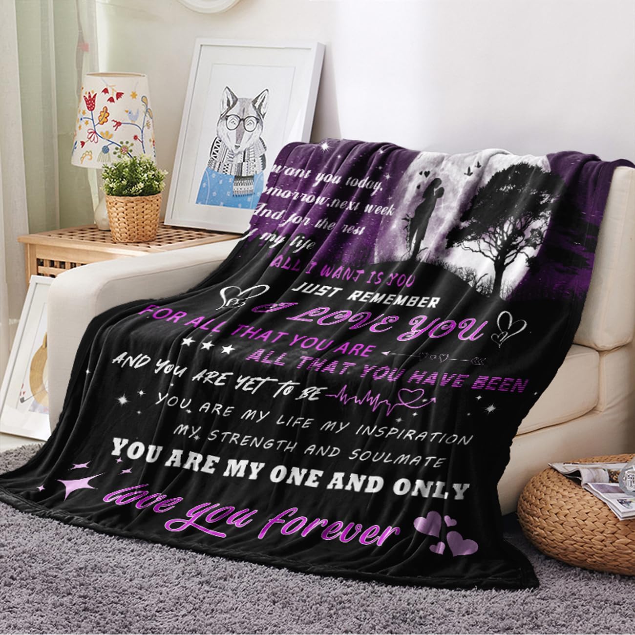 Wedding Gift Anniversary Unique Gifts for Wife Birthday Gift Ideas Blanket,The Best Cool Presents for Birthday Gifts for Wife from Husband,Romantic Engagement Gifts for Her Birthday - Image 2