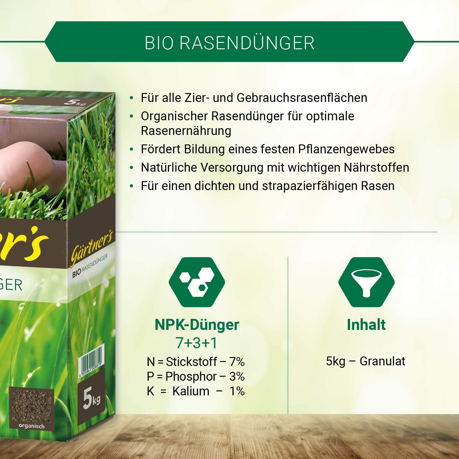 dünger gegen moos und klee Moos Stop Mineraldünger für Rasenflächen main image 0